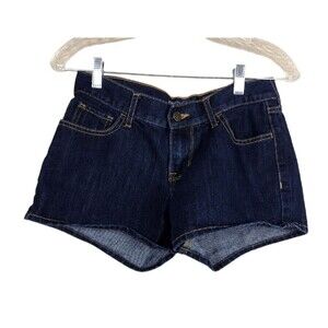 Old Navy Flirt Shorts Womens Size 2 Blue Denim Low Rise 5 Pocket Dark Wash EUC
